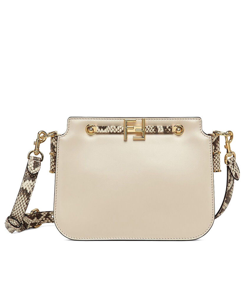 Fendi Touch Gusseted Bag 8BT349 Cream